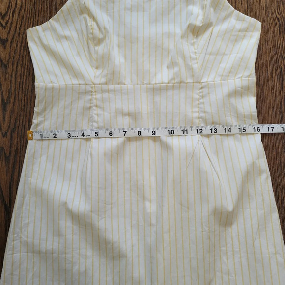 L.A Hearts Pacsun White and Yellow Stripe Spaghetti Strap Mini Dress Size Medium - Picture 7 of 10